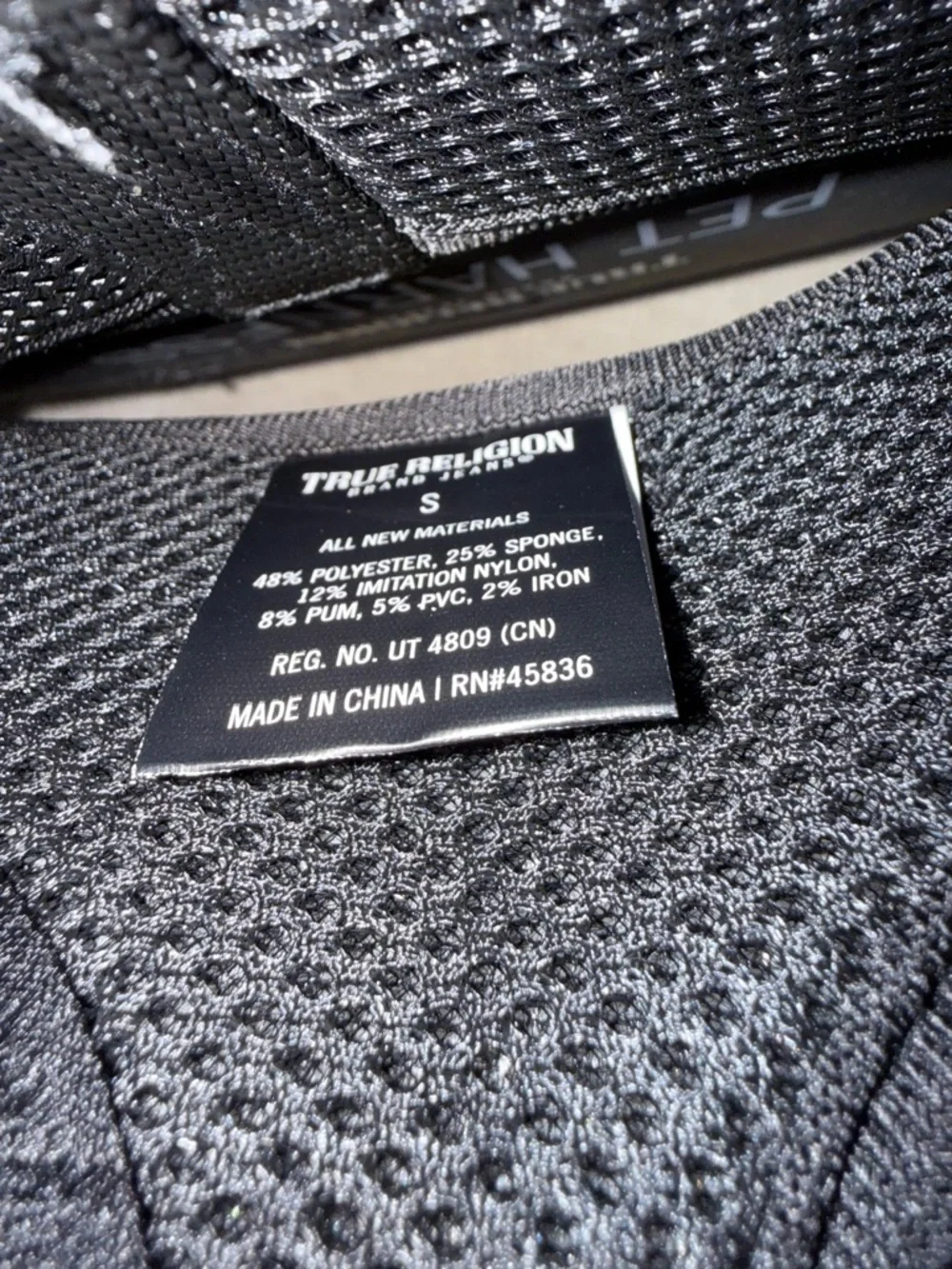 TRUE RELIGION black Pet Harness NWT S